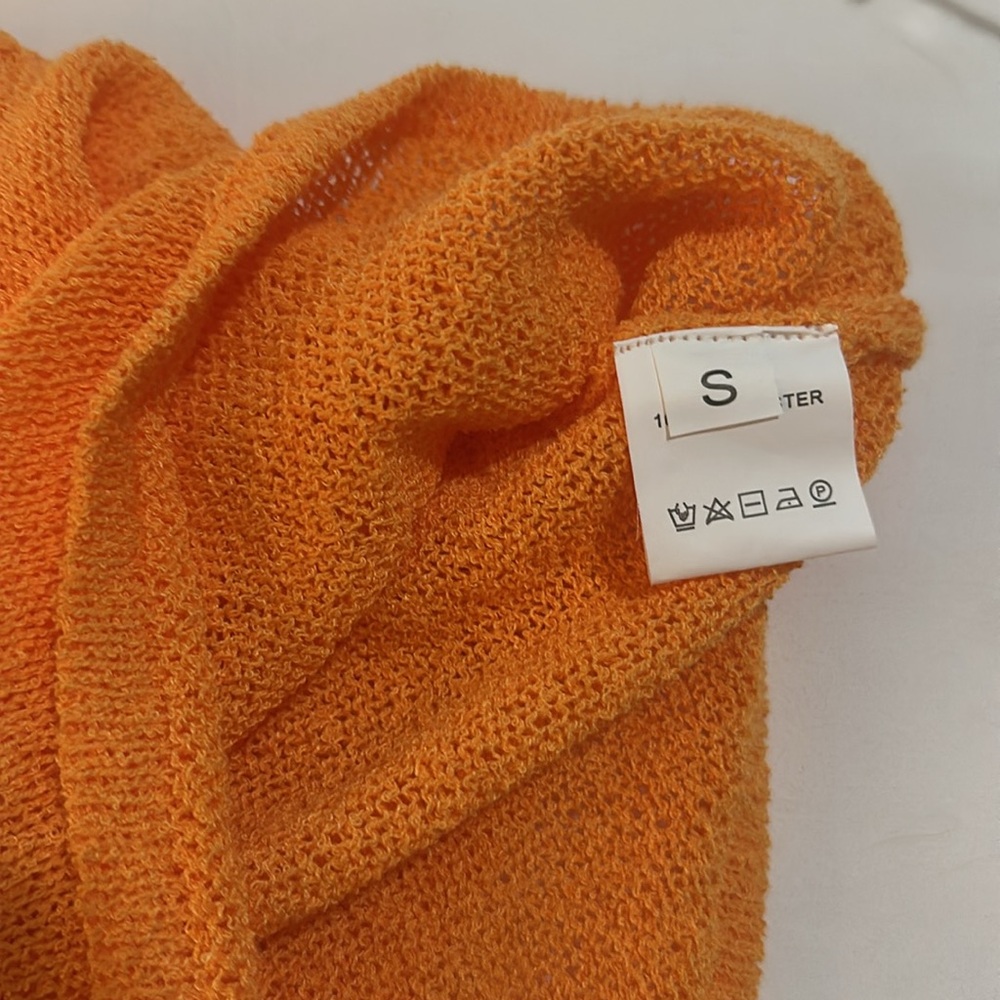 NEW Amazon Orange Sleeveless Knit 2 Piece Set Size S - Picture 12 of 12